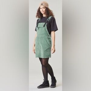 Picture Nevella (Don’t Panic Go Organic) Green Cotton Corduroy Overall Dress